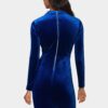 Beaded Sash Velvet Mini Dress